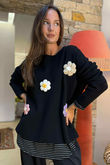 Hello Miss Daisy Knit Black